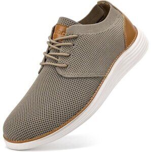 ⚡VILOCY Men's Khaki Fashion Business Comfortable Breathable Dress Sneaker